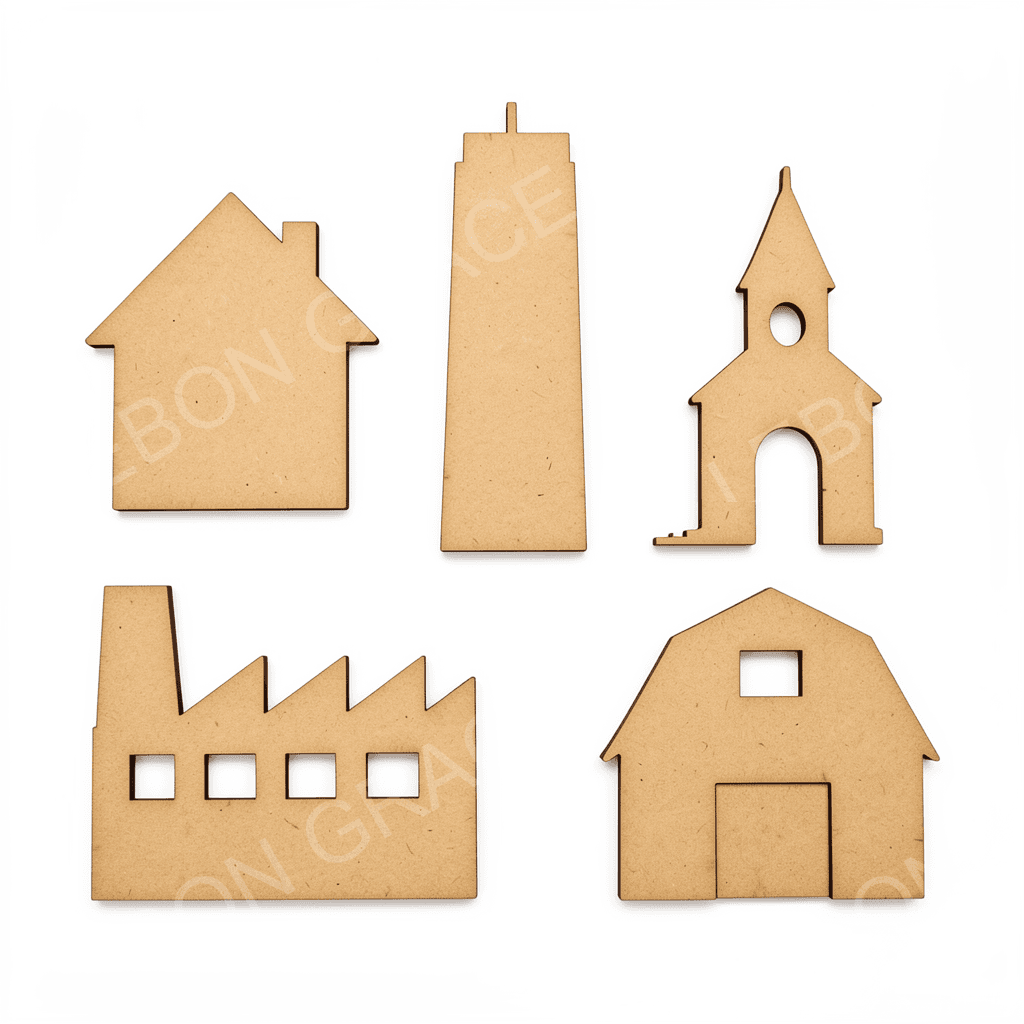 MDF 3D City Building Set – Premium Construction Kit