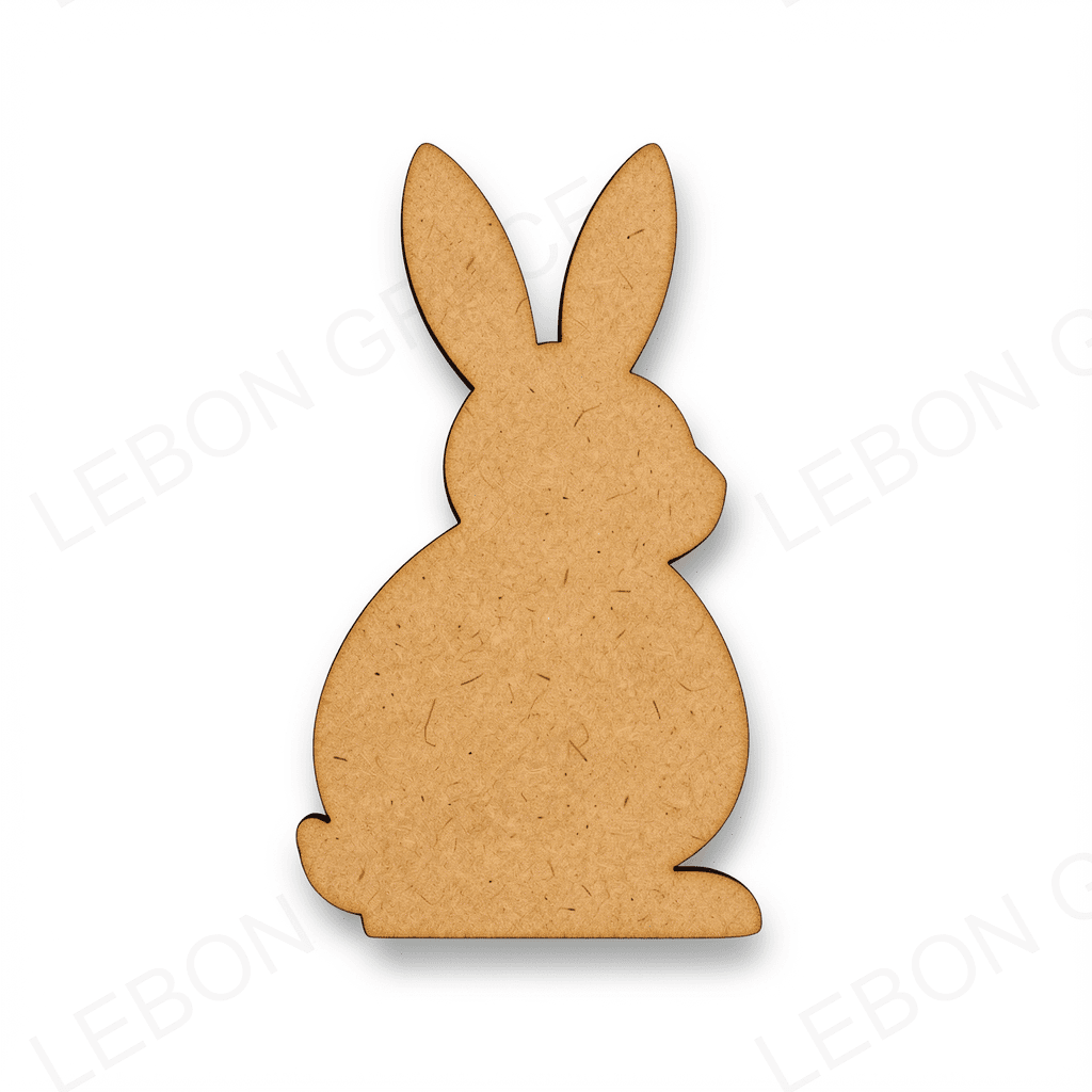 MDF Bunny Cutout – 3mm Laser Cut