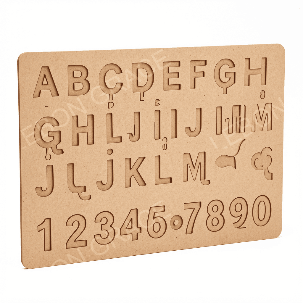 MDF Counting & ABC Learning Board – Educational Toy