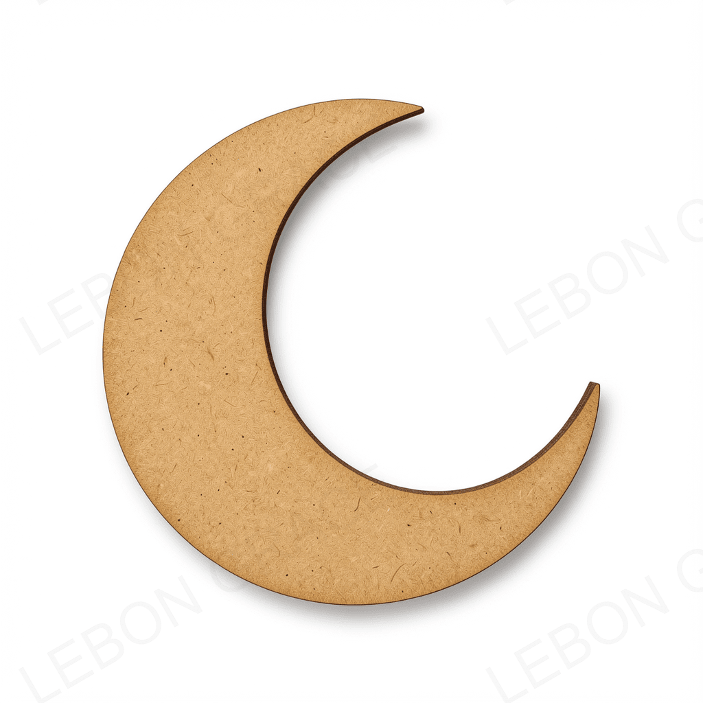 MDF Crescent Moon Cutout – 3mm Laser Cut