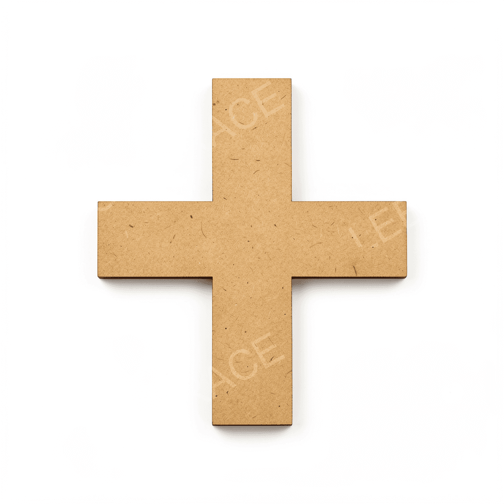 MDF Cross Cutout – 3mm Laser Cut