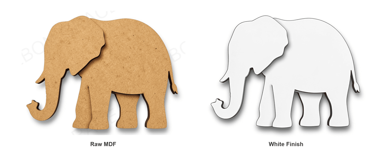 MDF Elephant Cutout – 3mm Laser Cut