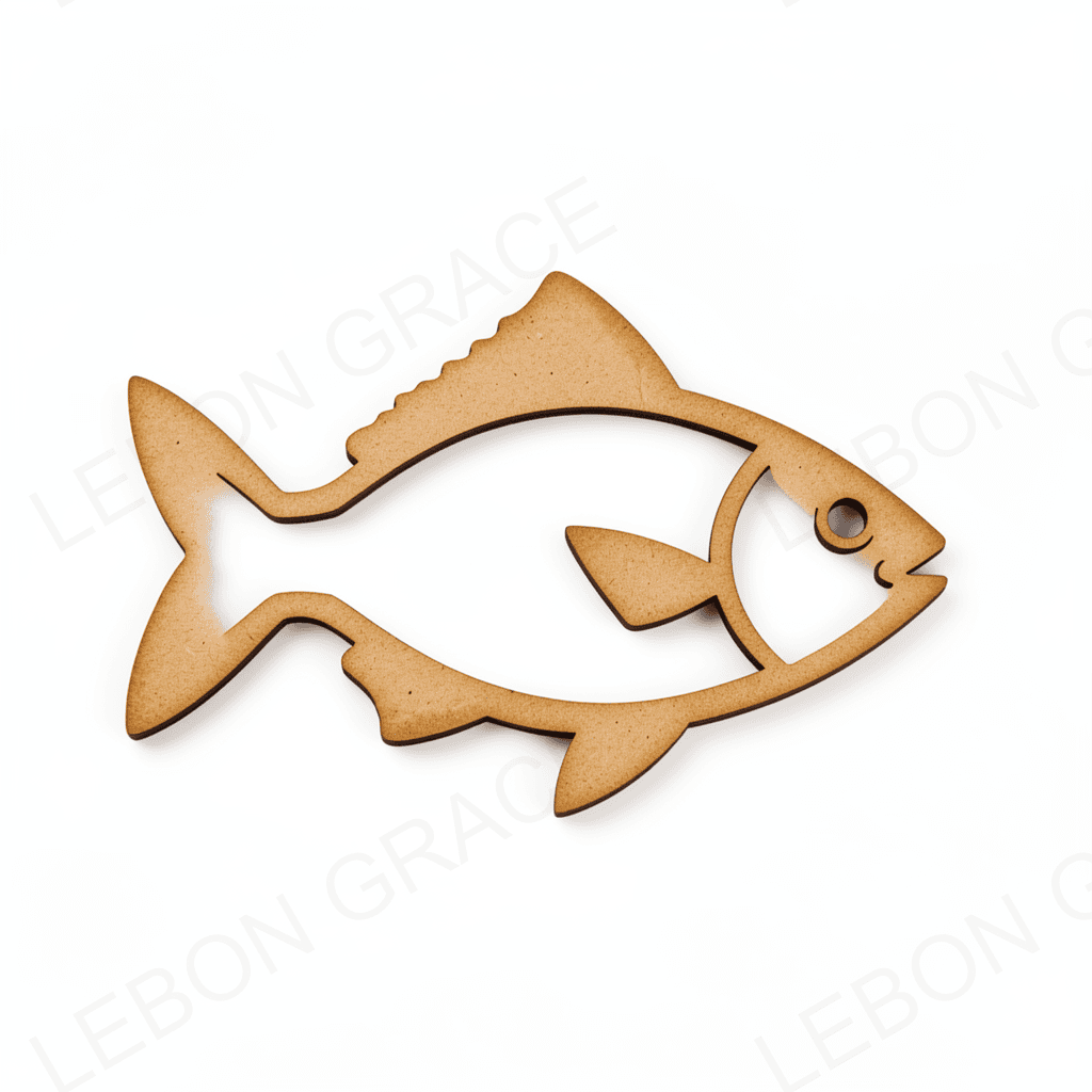 MDF Fish Cutout – 3mm Laser Cut