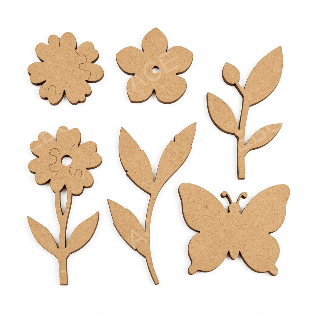 MDF Flower Garden Puzzle – 10 Piece Set