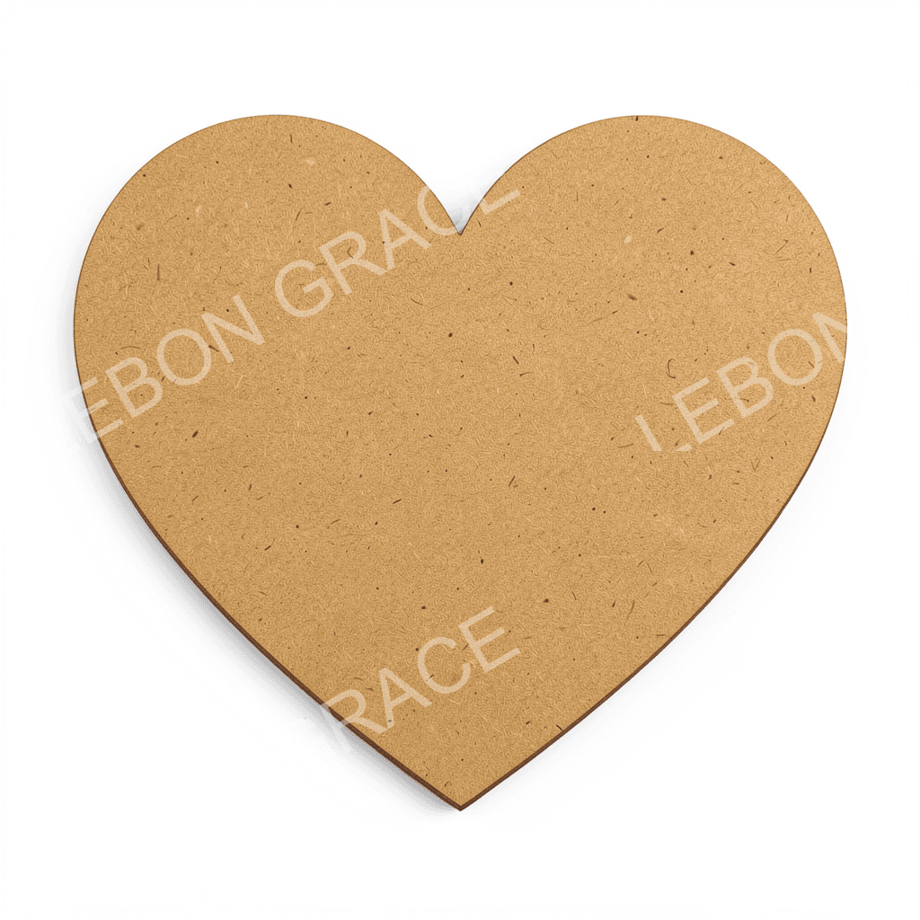 MDF Heart Cutout – 3mm Laser Cut