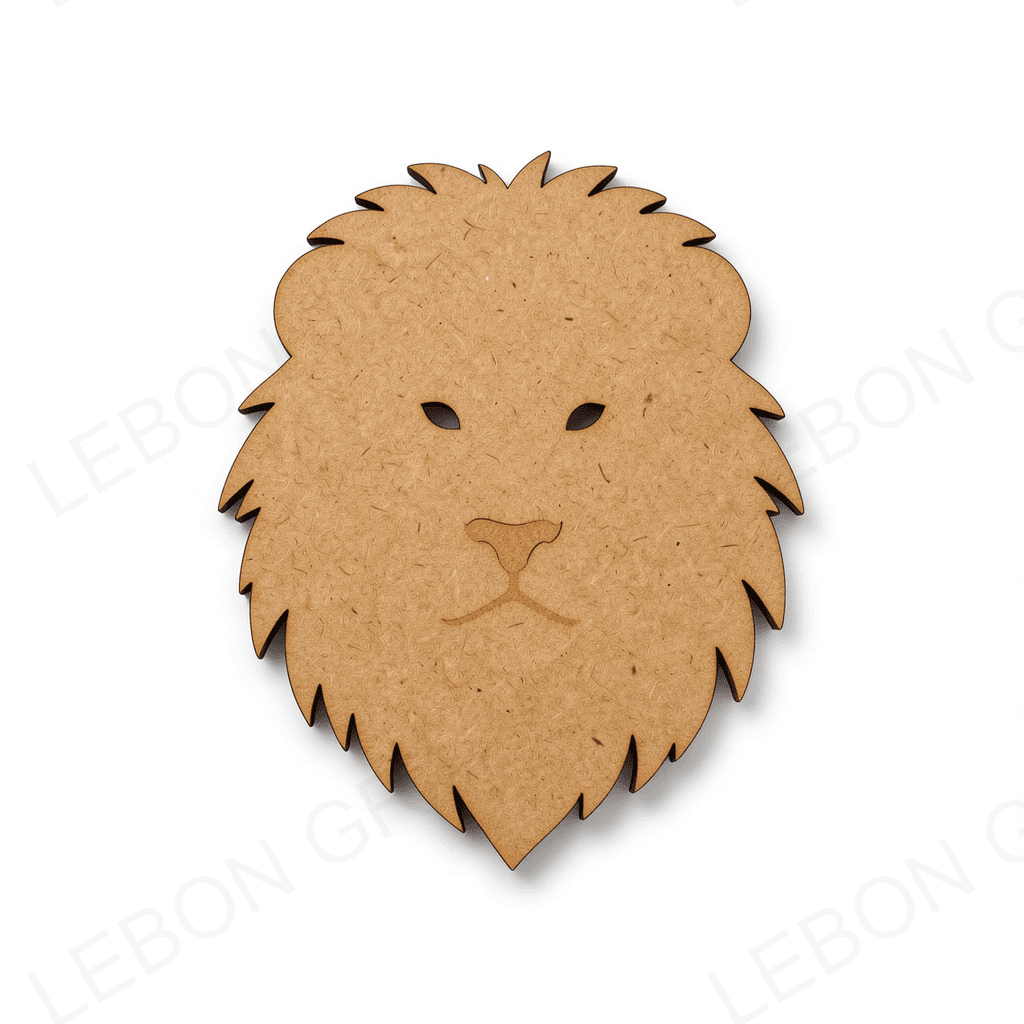 MDF Lion Cutout – 3mm Laser Cut