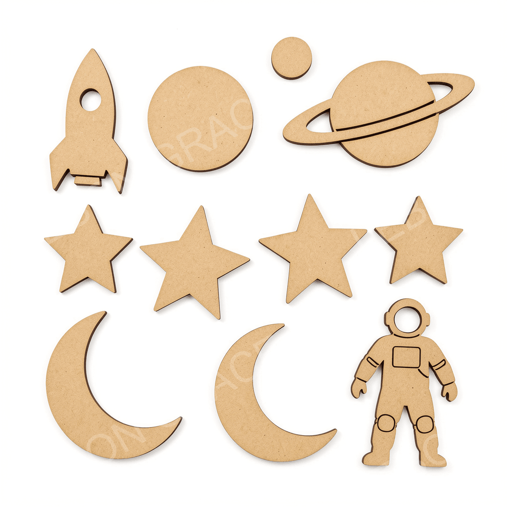 MDF Space Explorer Puzzle – 10 Piece Set