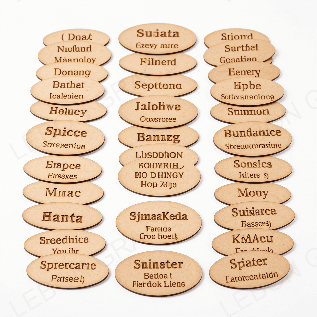 MDF Spice Jar Label Set – 30 Piece Kitchen Organizer