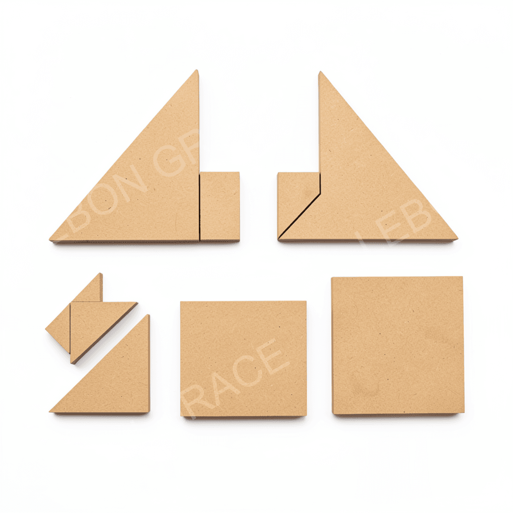 MDF Tangram Puzzle Set – Classic Brain Teaser